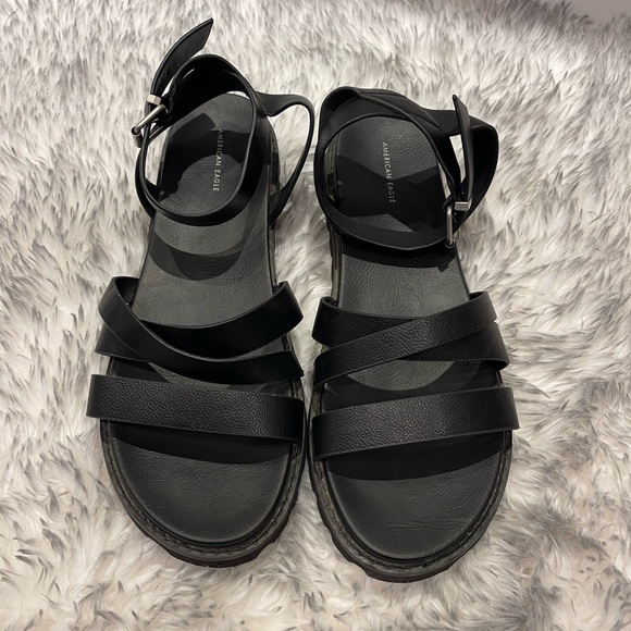 Black AE Women’s Size 10 Sandals - Picture 3 of 5